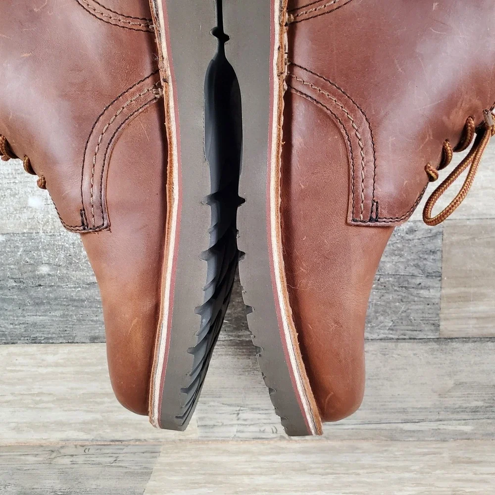Clarks‎ Eastridge Mid Mens Chukka Boots Sz 9.5 Brown Leather Lace Up Ankle Boot